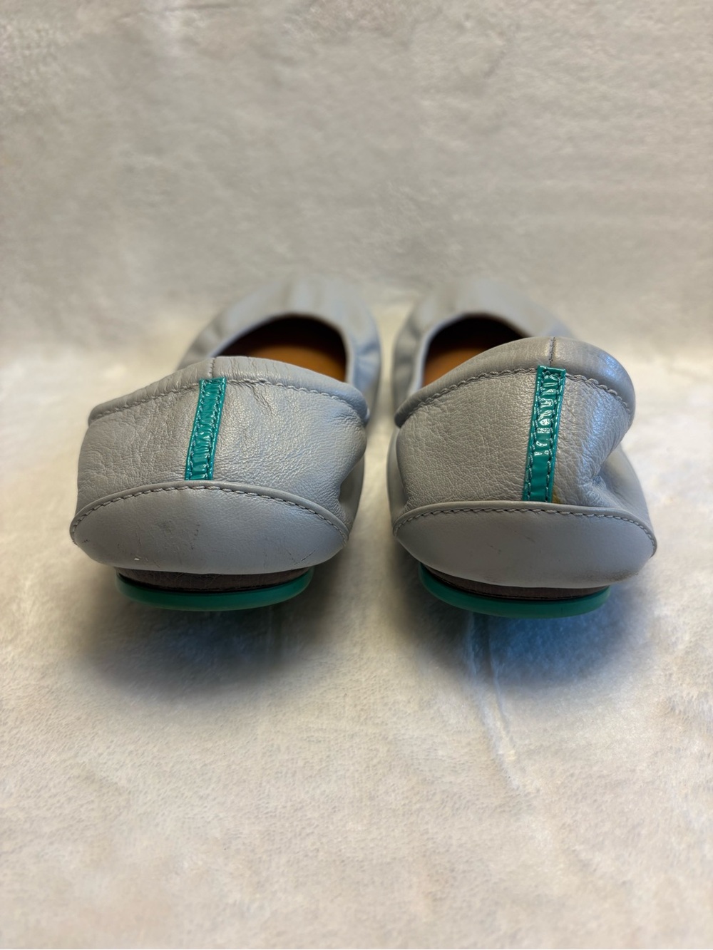 Tieks by Gavrieli Feather Gray Foldable Leather Ballet Flats Women's Size 11 - Picture 5 of 9